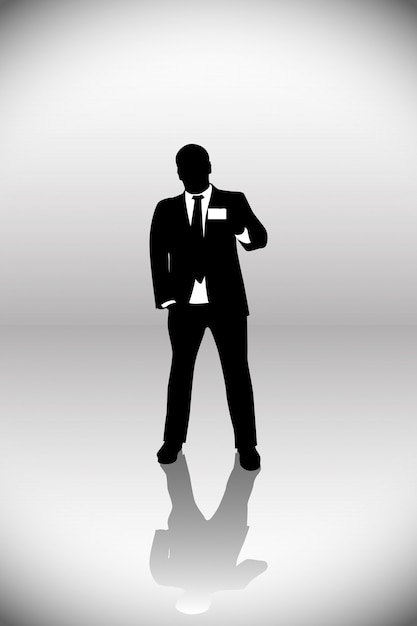 Vector silhouette of business men