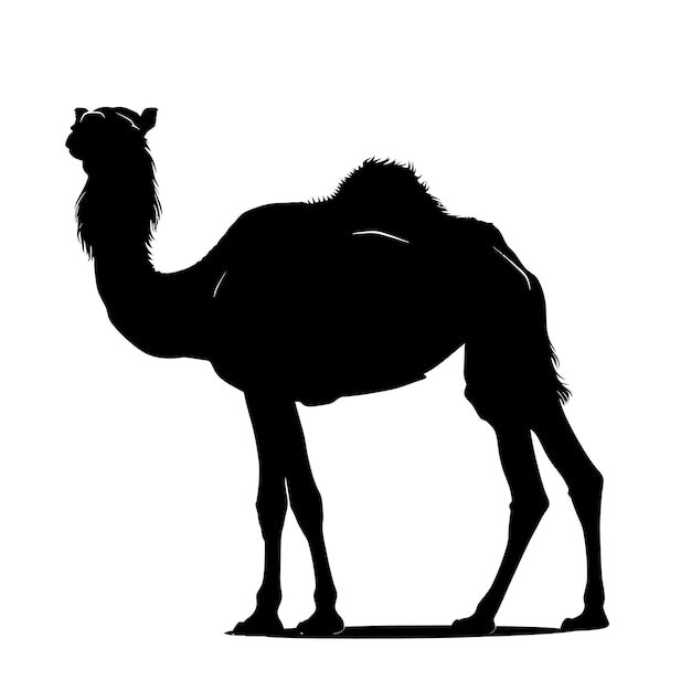 Силуэт верблюда полного тела только черный цвет