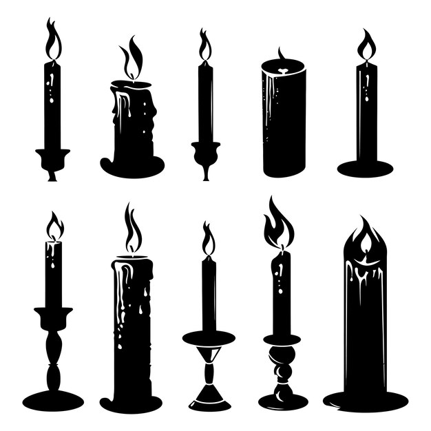 Silhouette candles black color only