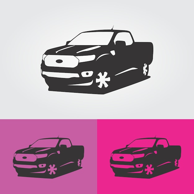 silhouette car automotive logo vector