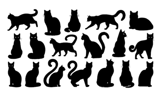 silhouette cats collection
