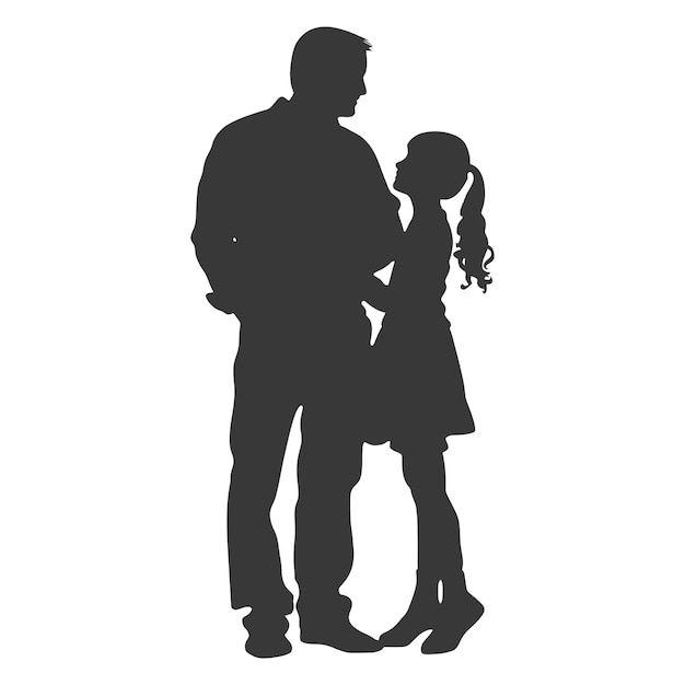 Vector silhouette for celebrating parents day moment black color only