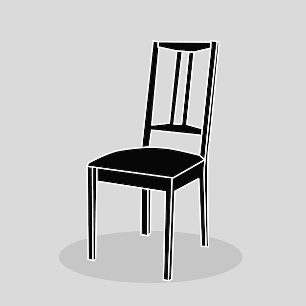 Silhouette chair icon