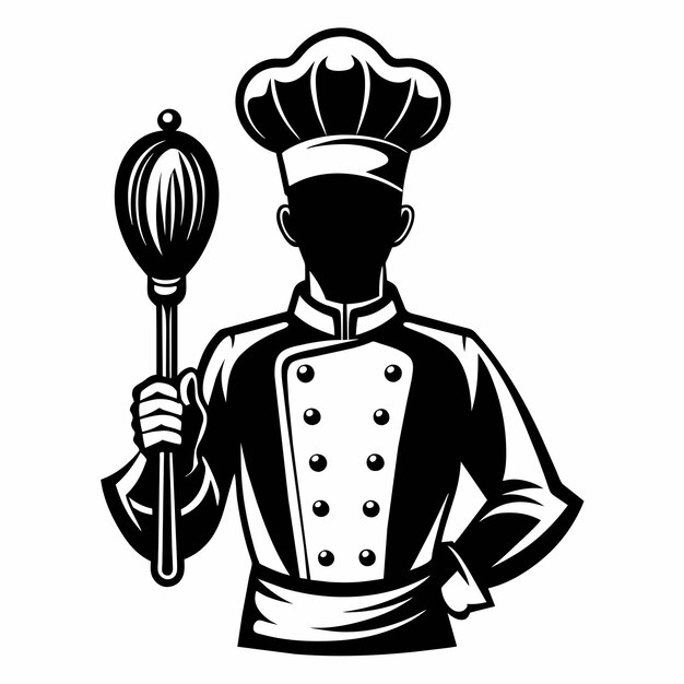 Silhouette of chef