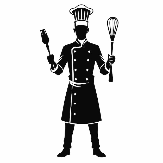 Silhouette of chef