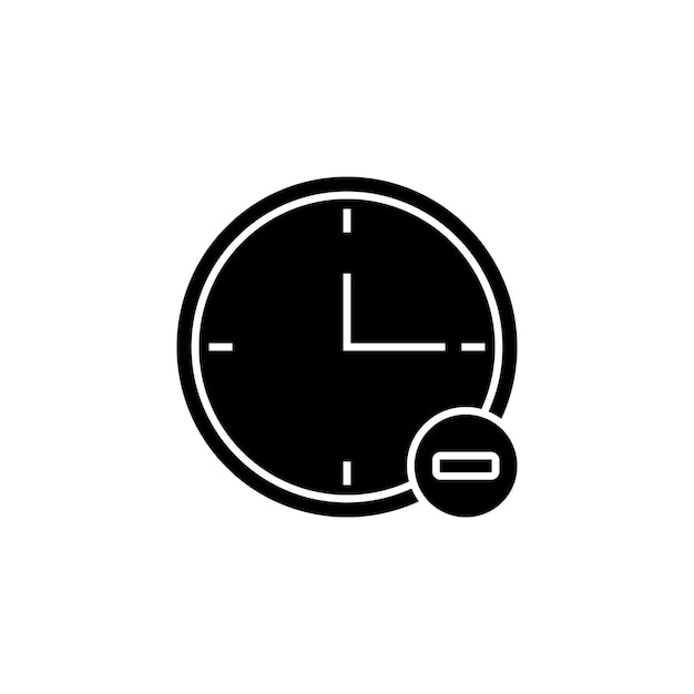 Silhouette Clock Icon