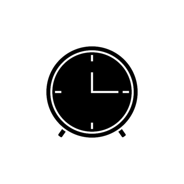 Silhouette Clock Icon