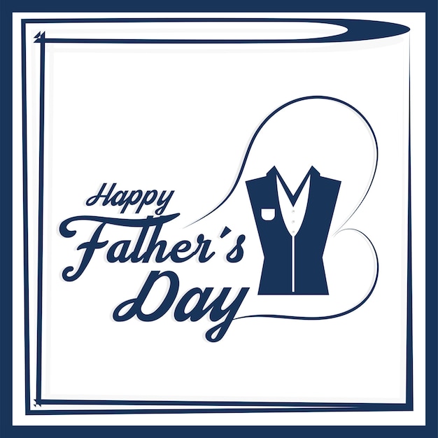 Silhouette of clothes for man Father day template Vector illustration