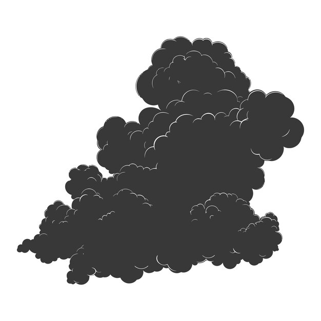 Silhouette cloud black color only