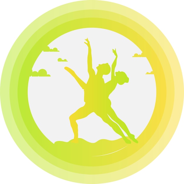 Logo del ballerino di coppia della siluetta