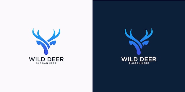 Silhouette deer logo