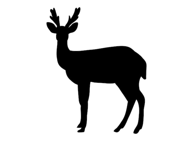 Vector silhouette of a deer