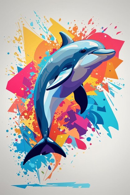 a silhouette design of a dolphin