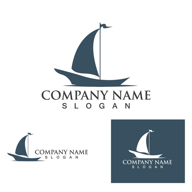 Silhouette of Dhow logo design  Traditional Sailboat from Asia Africa