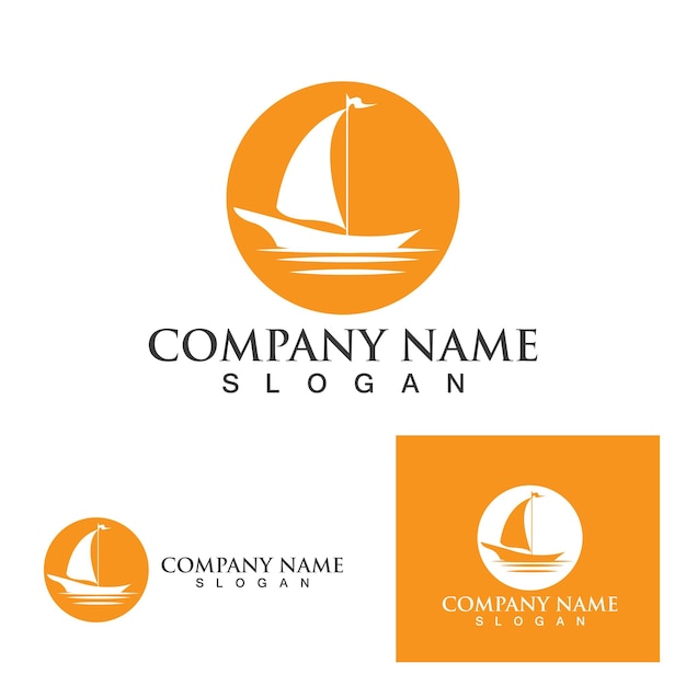 Silhouette of dhow logo design  traditional sailboat from asia africa