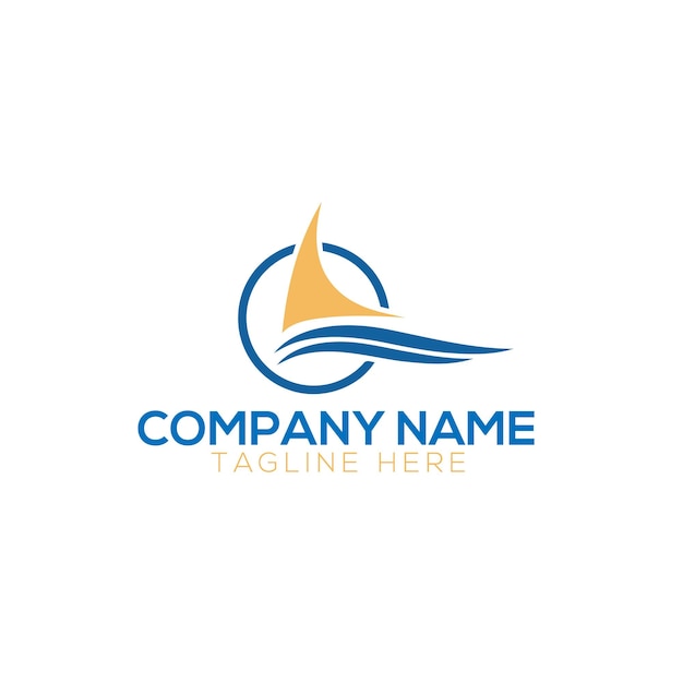 Silhouette of Dhow Sailing Boat logo design