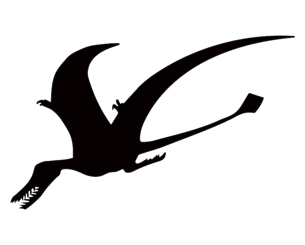 Pterodactyl Dinosaur Silhouette Vector PNG, Dinosaur Pterodactyl  Silhouette, Dinosaur, Flying Dragon, Pterosaur PNG Image For Free Download