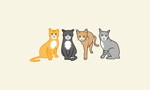 Silhouette disabled cat logo design