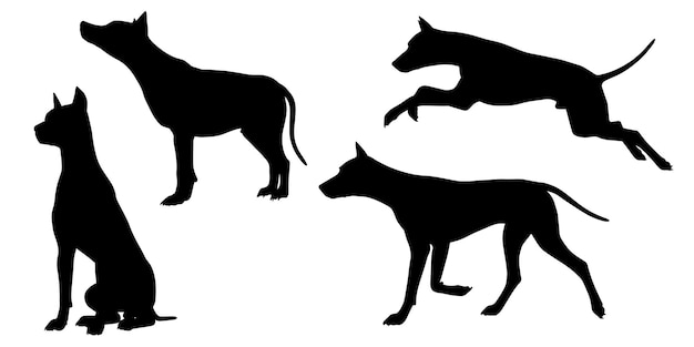 Vector silhouette dog