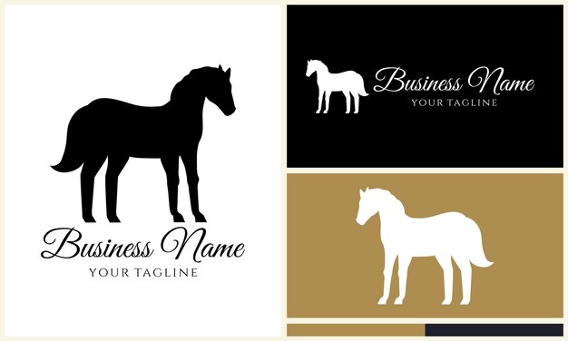Vector silhouette donkey unicorn horseman equestrian