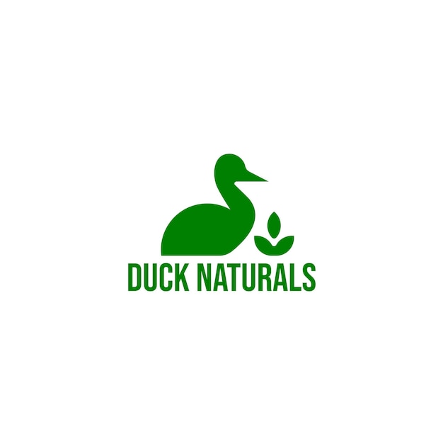 Silhouette of duck with leaves duck silhouette duck logo