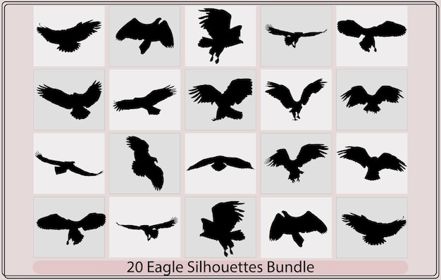 silhouette of an eagle vectoreagle icon illustrationEagle Silhouetteeagle illustration symbol ea