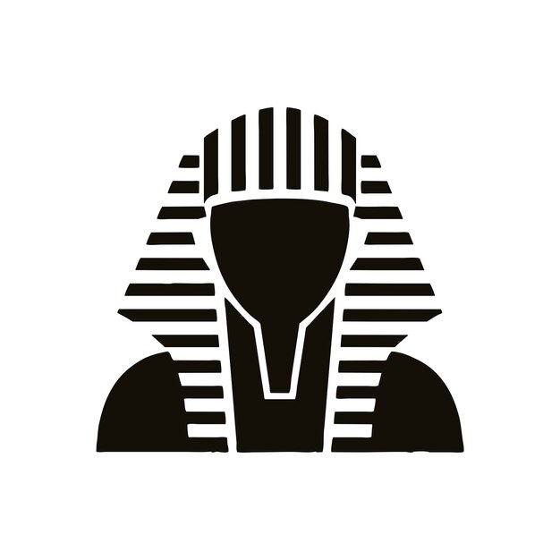 Vector silhouette of an egyptian pharaoh