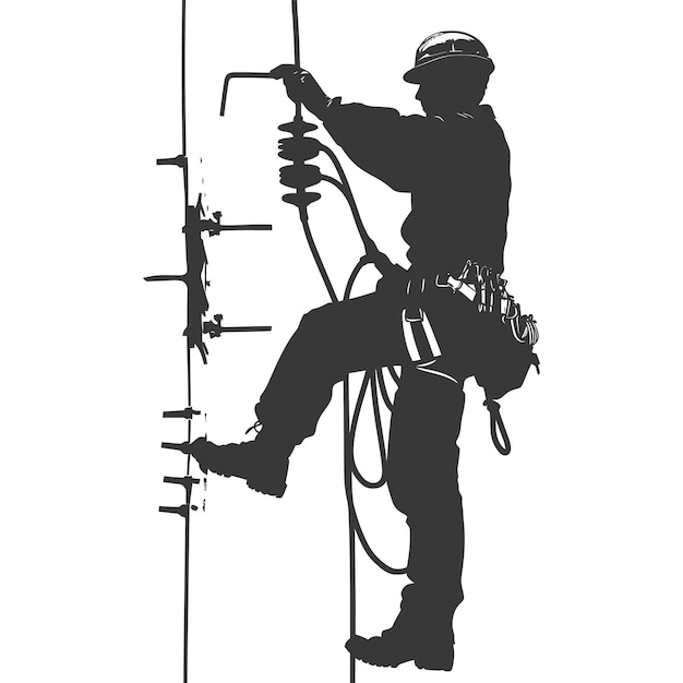 ベクトル シルエット電気技師は全身黒色のみです