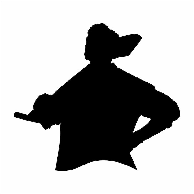 Silhouette of a farmer