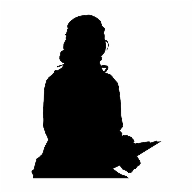 Silhouette di una dottoressa