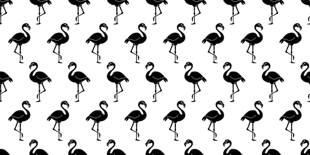 silhouette flamingo seamless pattern