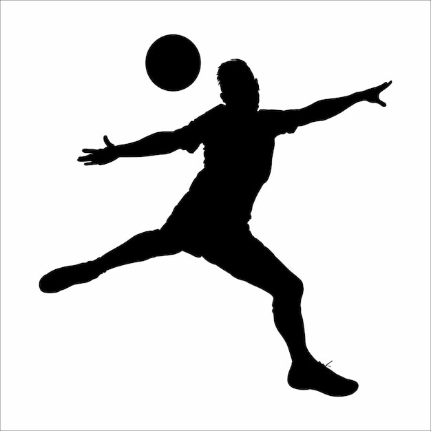 Premium Vector | Silhouette of football player