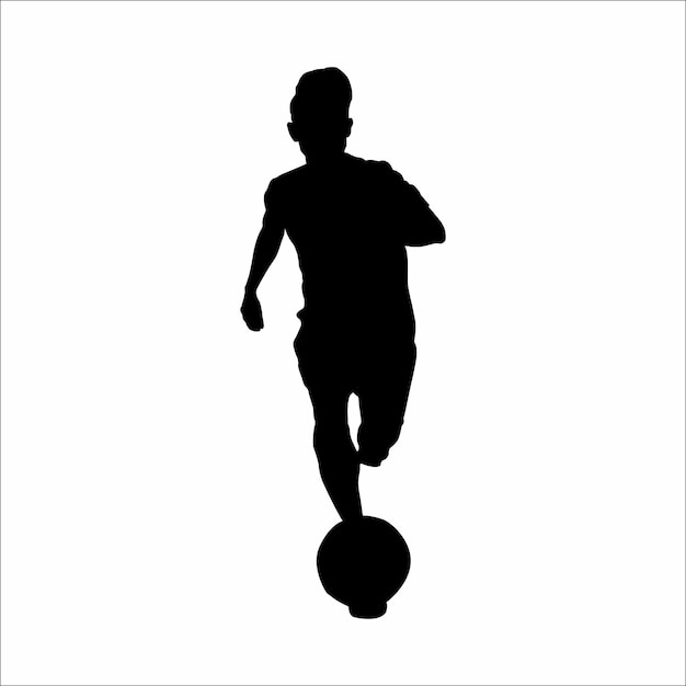 Vector silhouette of football player