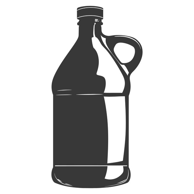 Vector silhouette gallon of water black color only