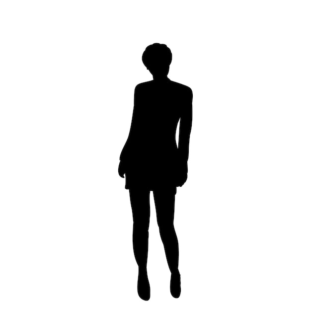 silhouette girl standing