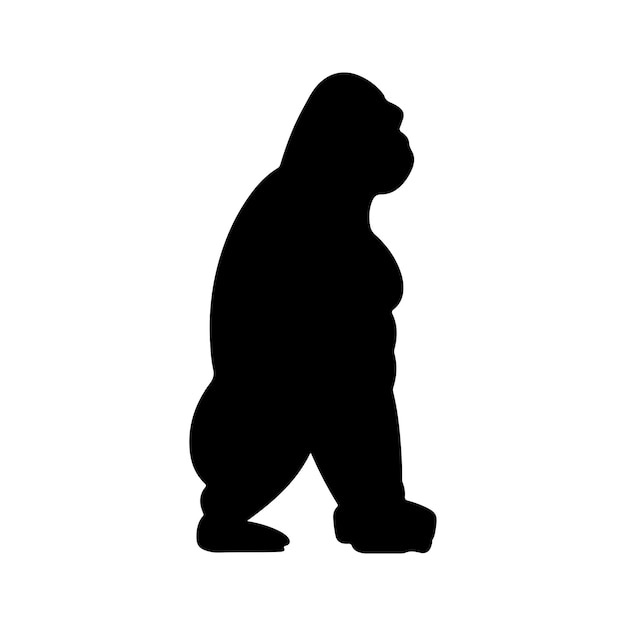 Vettore silhouette di un gorilla