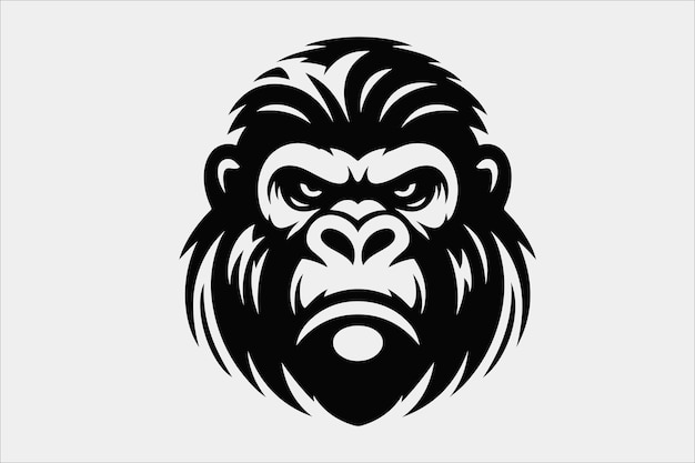 silhouette of a gorillas head