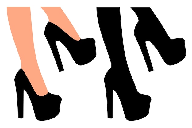 silhouette high heel clipart