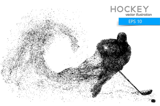 Silhouette of a hockey player