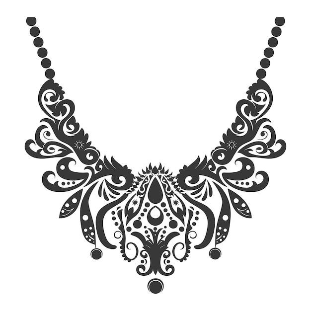 Silhouette jewelry necklace accessories black color only | Premium AI