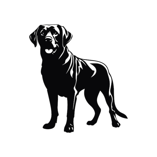 Vector silhouette labrador retriever dog logo vector