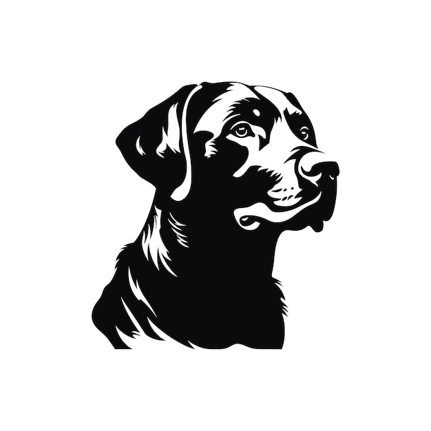 silhouette Labrador Retriever dog logo vector