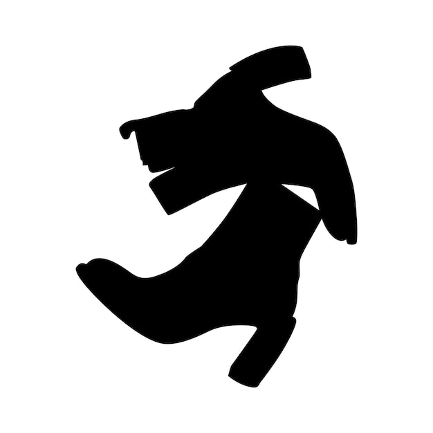 Scarpe da donna a silhouette su sfondo bianco