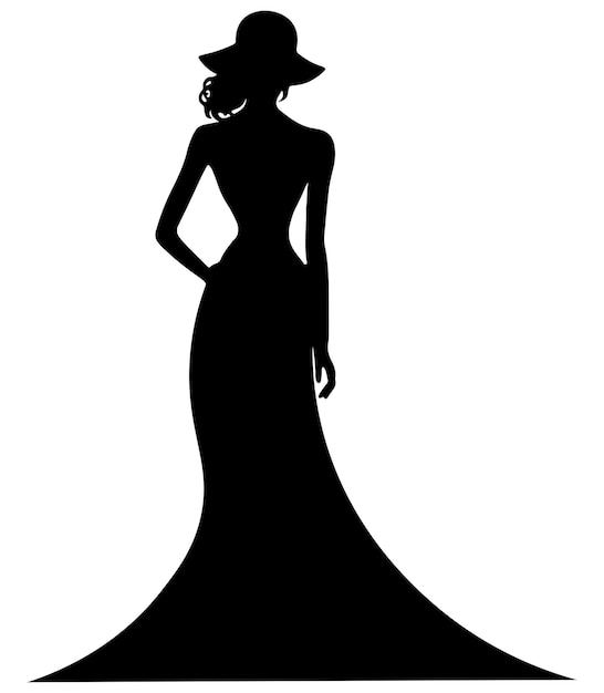 Women Dress Silhouette Clip Art