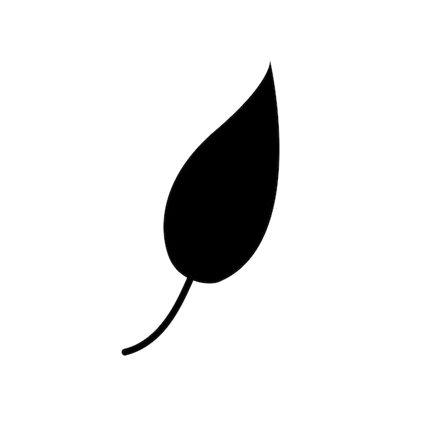 Vector silhouette of a leaf black leaf