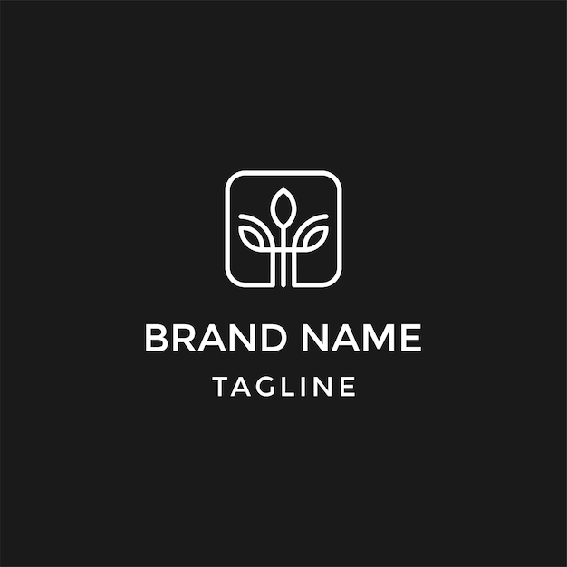 silhouette leaf plant vector logo