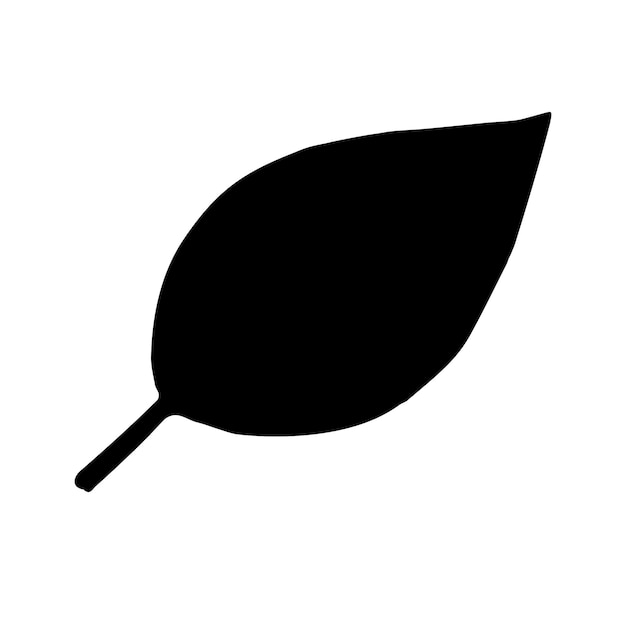 Vector silhouette of leaf