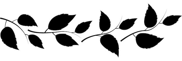 벡터 실루엣은 흰색 배경에 격리된 자연 나뭇가지를 남겨둡니다. 환경 또는 건강 로고에 사용하기 위해 잎의 디자인 세트 에코 및 바이오 로고에 대한 요소