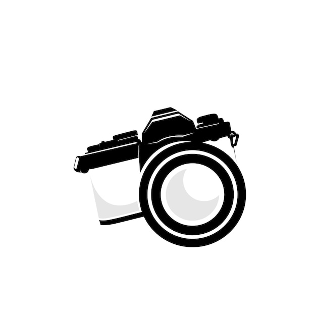 Fotocamera icona del design logo silhouette