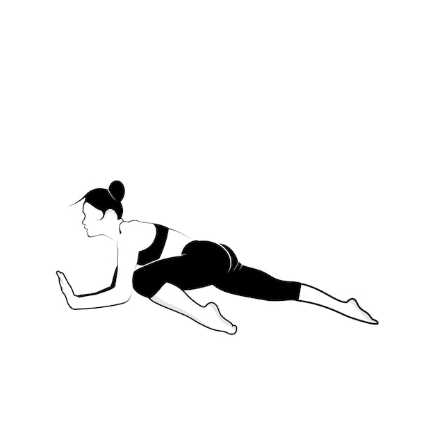 silhouette logo design yoga woman